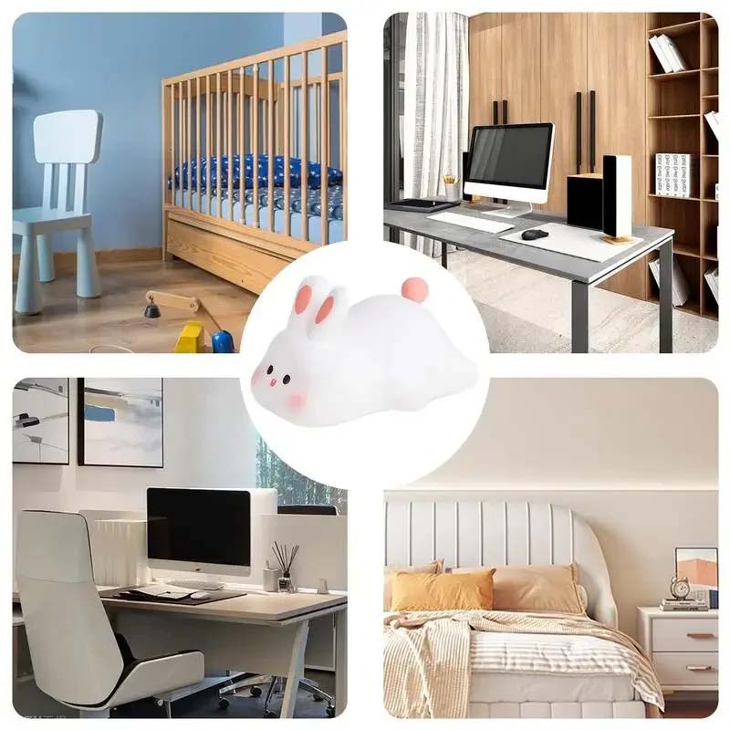 Big Face Rabbit Silicone Night Light