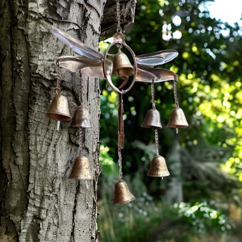 Handmade Dragonfly With Bells Wind Chime