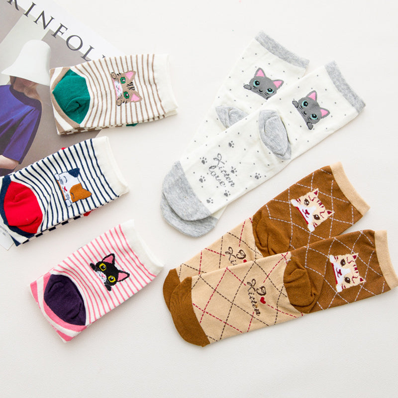 Socks with Cat Ears (10pairs)