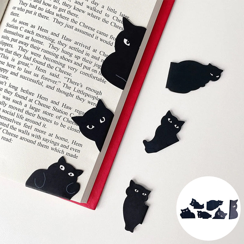 Magnetic Uncut Black Cat Bookmark