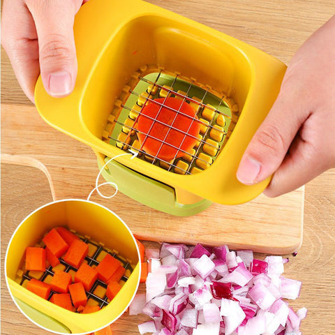 Mini kitchen hand press vegetable cutter