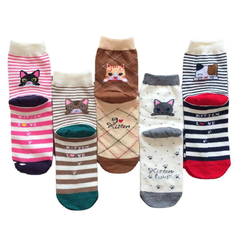 Socks with Cat Ears (10pairs)